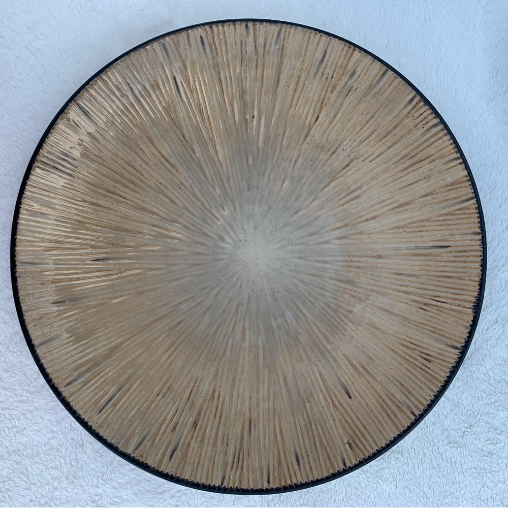 Joseph Abboud Environment Ventanna dinner plate, 11.5” light brown/brown